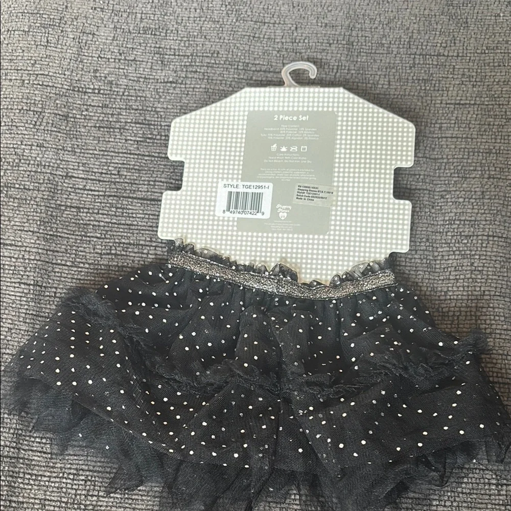 Kids Pink and Black Tutu Costume Set
